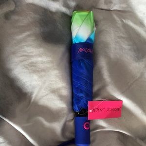 New Betsey Johnson Rainbow Umbrella EZ open